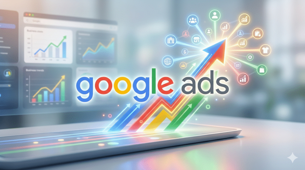 Google Ads Course | LeLogix Digital Google Ads course at LeLogix Digital in Greater Noida covering Search Ads, Display Ads, Video Ads, Shopping Ads, Performance Max, keyword targeting, bidding strategies, and campaign optimization.